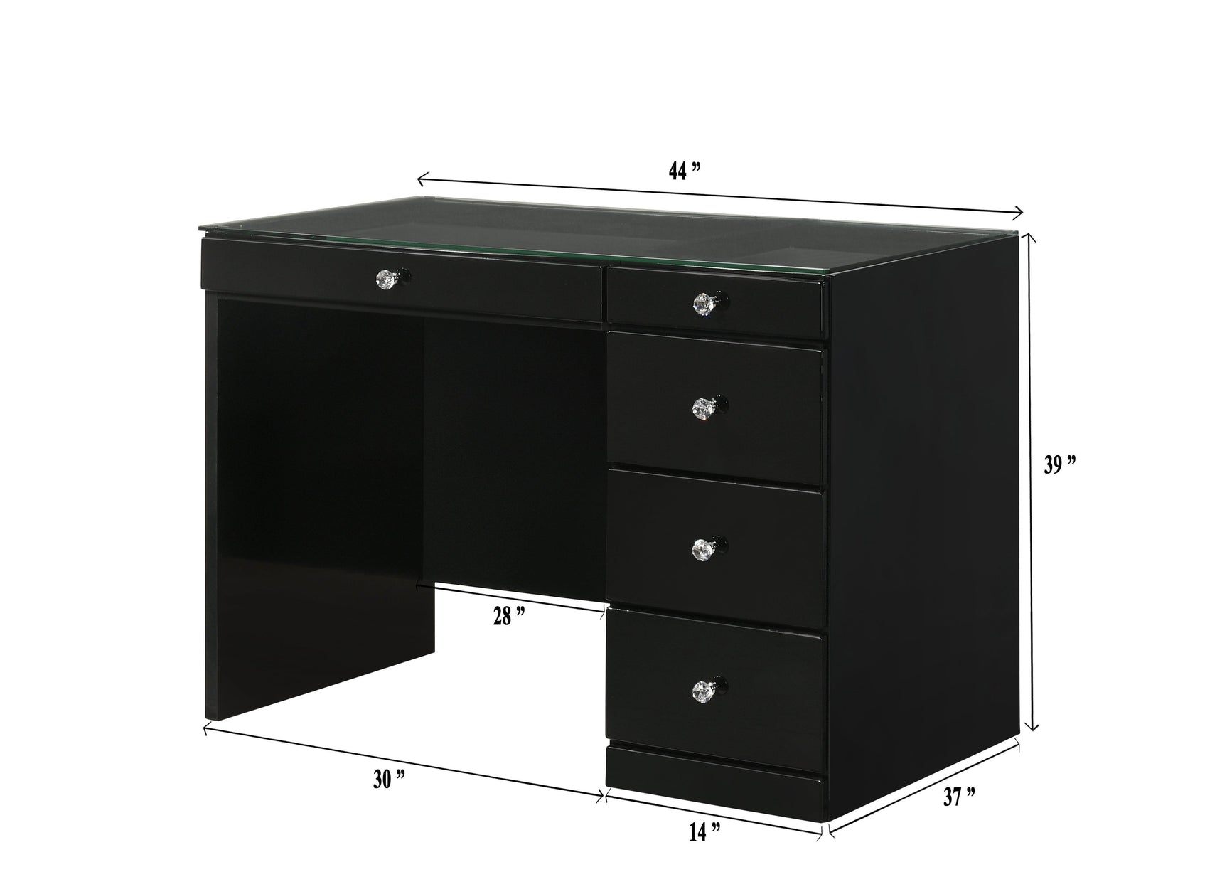 Morgan Black Vanity Set