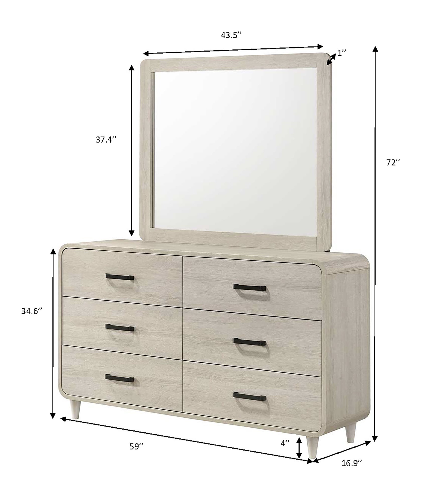Nyomi White Upholstered Panel Queen Bed