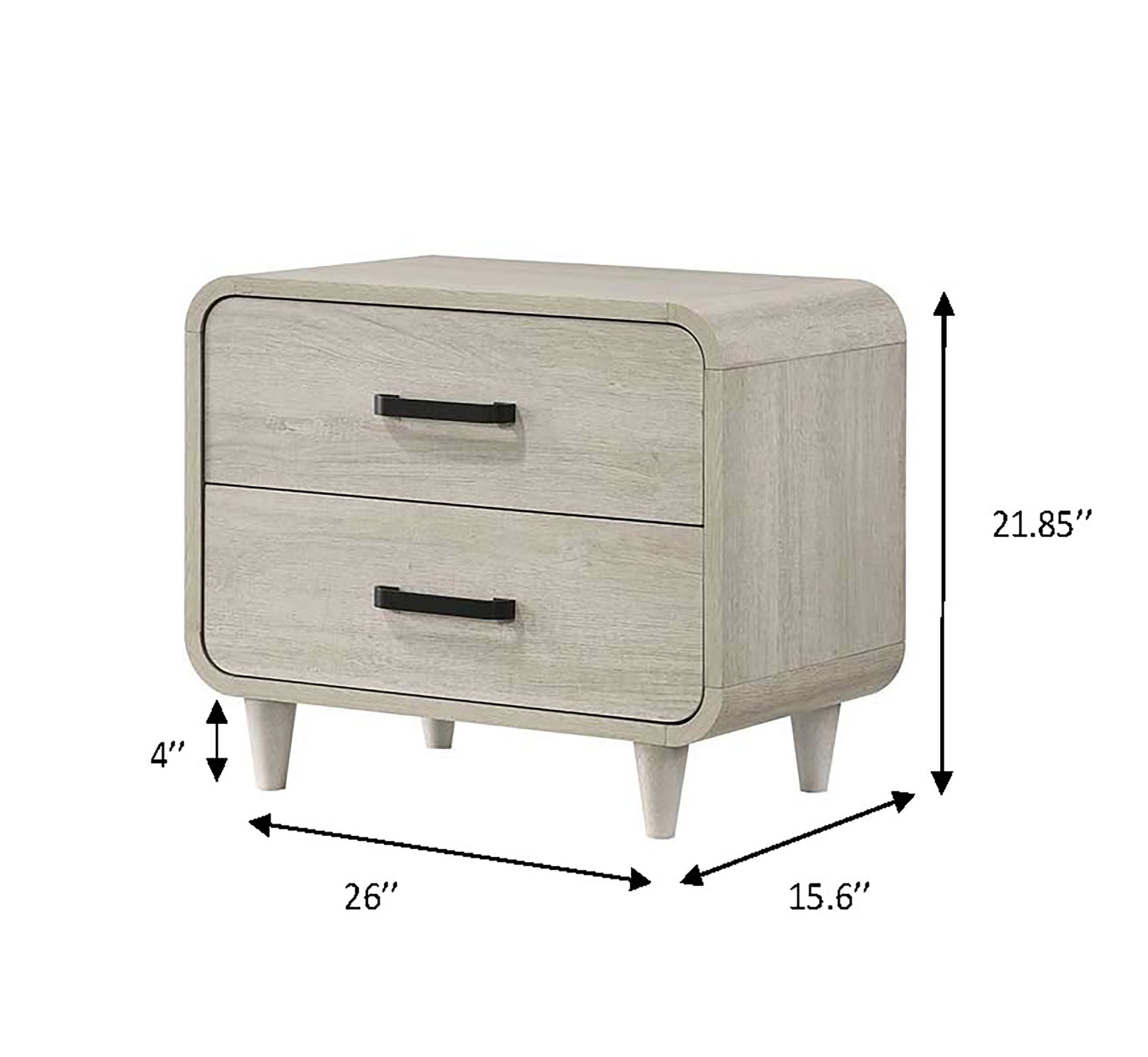 Nyomi White Upholstered Panel King Bed