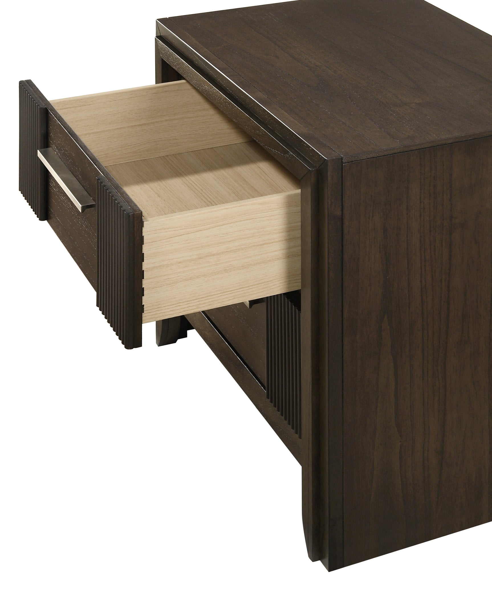Carlton Brown Upholstered Panel King Bed