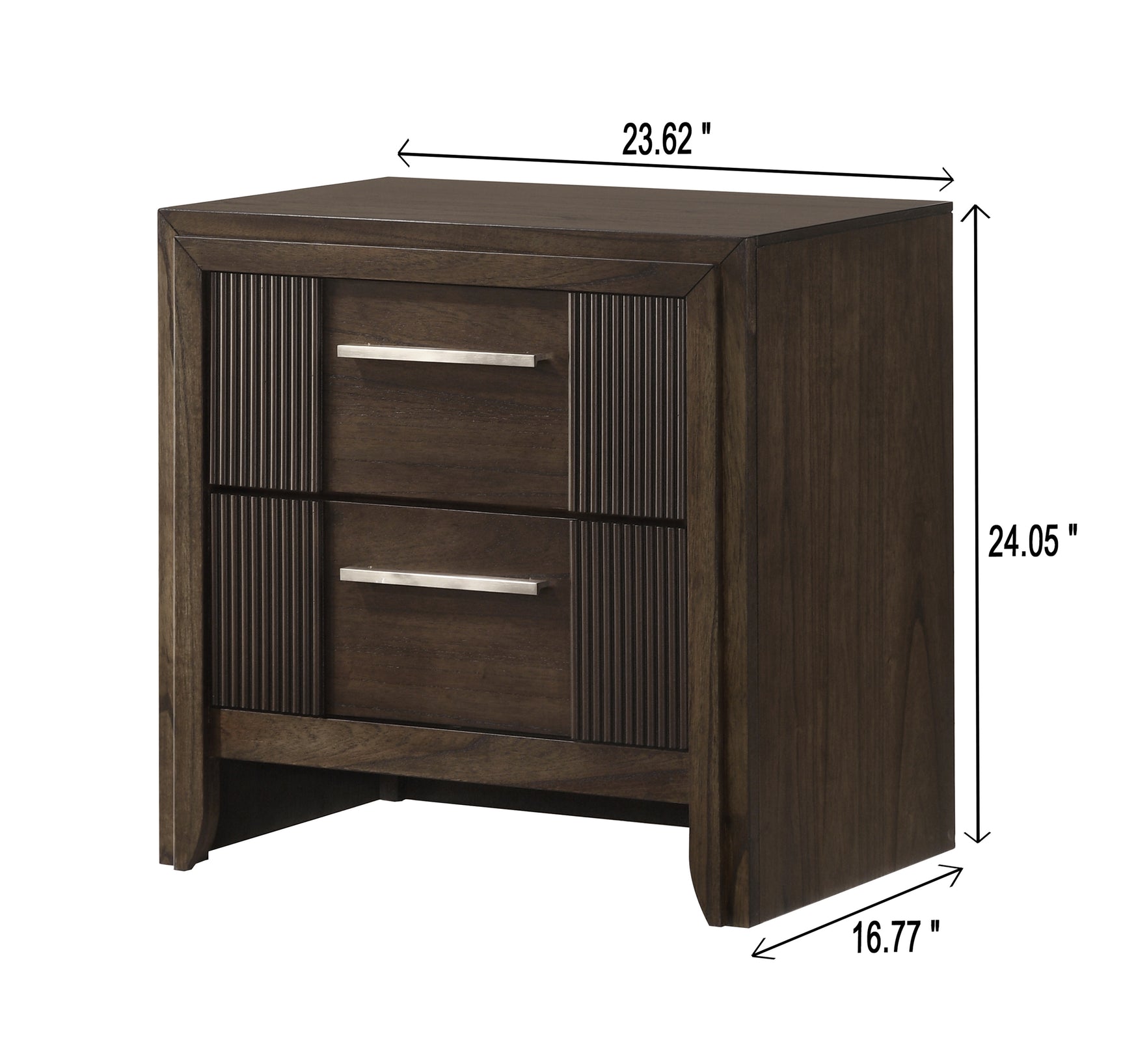 Carlton Brown Upholstered Panel King Bed