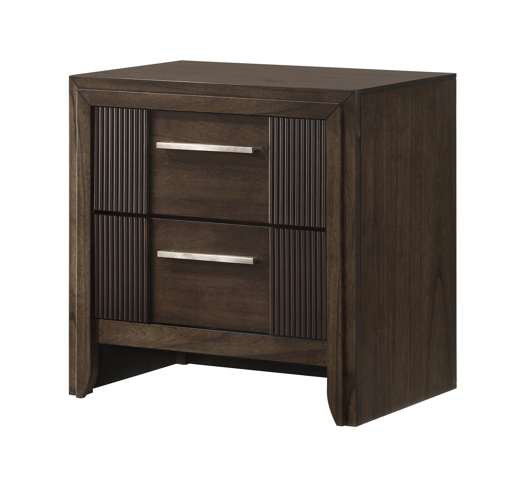 Carlton Brown Upholstered Panel King Bed