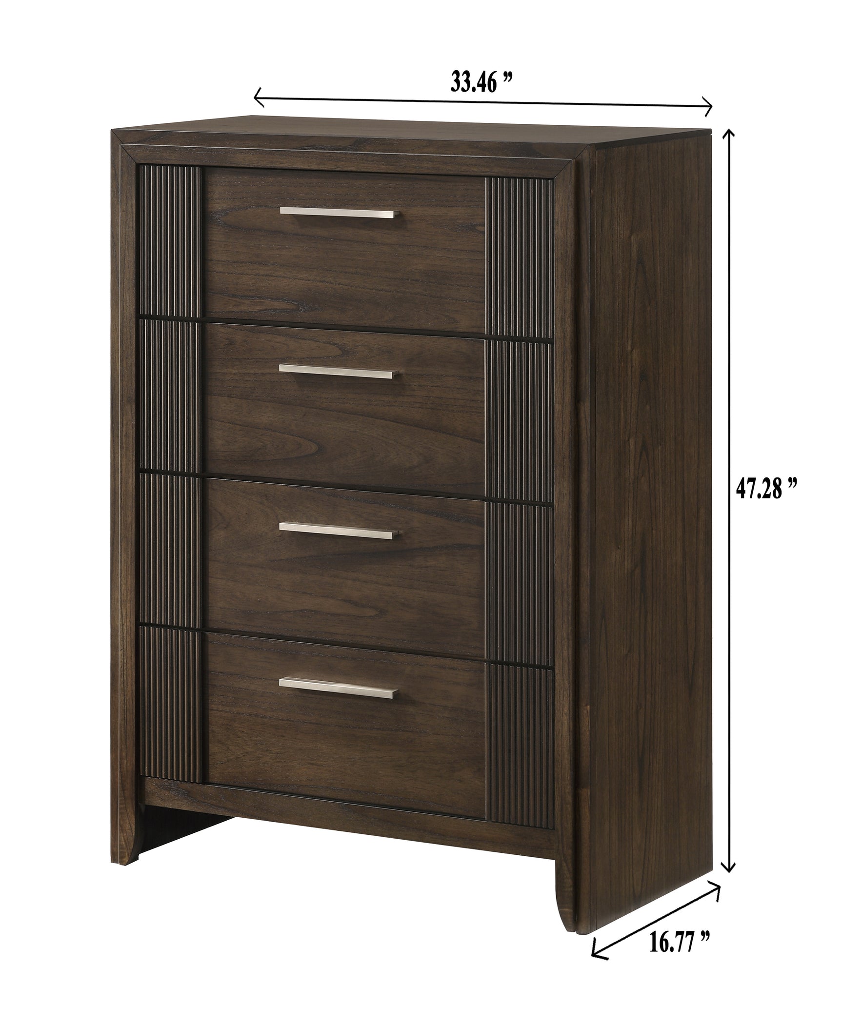Carlton Brown Upholstered Panel King Bed