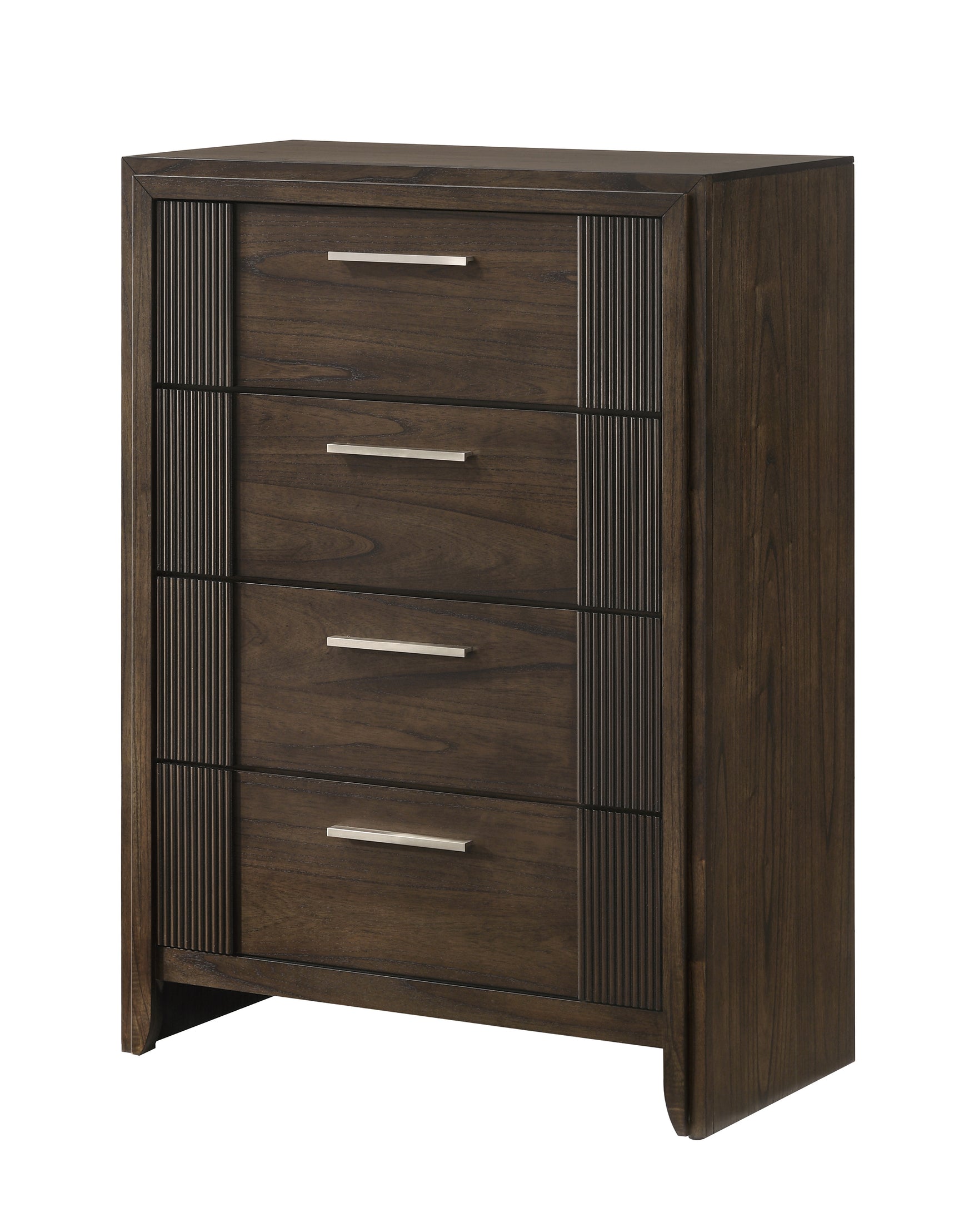 Carlton Brown Upholstered Panel King Bed