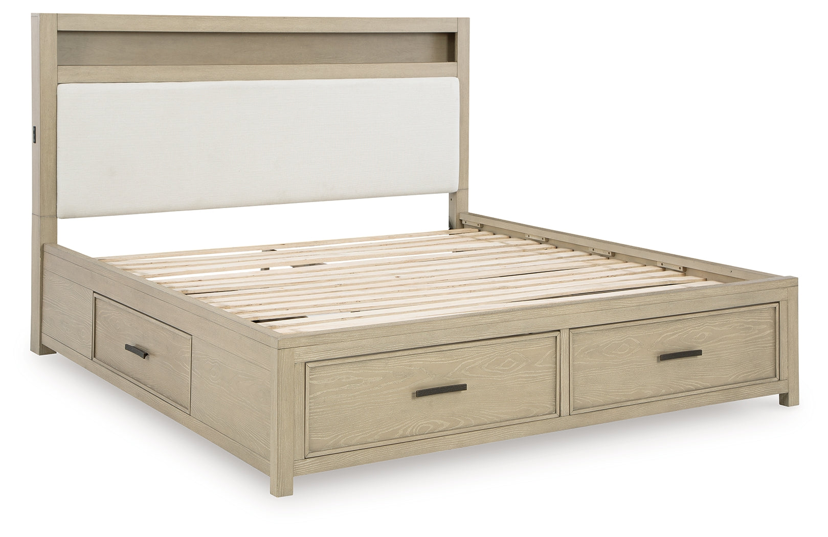 Calmoro Gray Queen Bookcase Bed