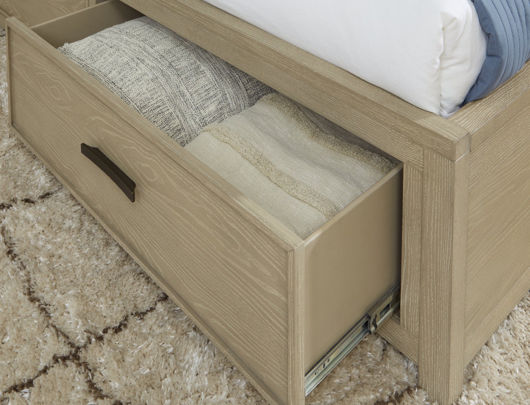Calmoro Gray King Bookcase Bed