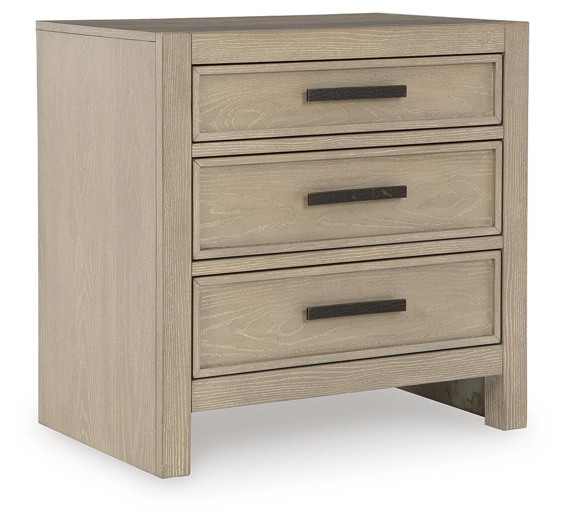Calmoro Gray Bookcase Bedroom Set angled view