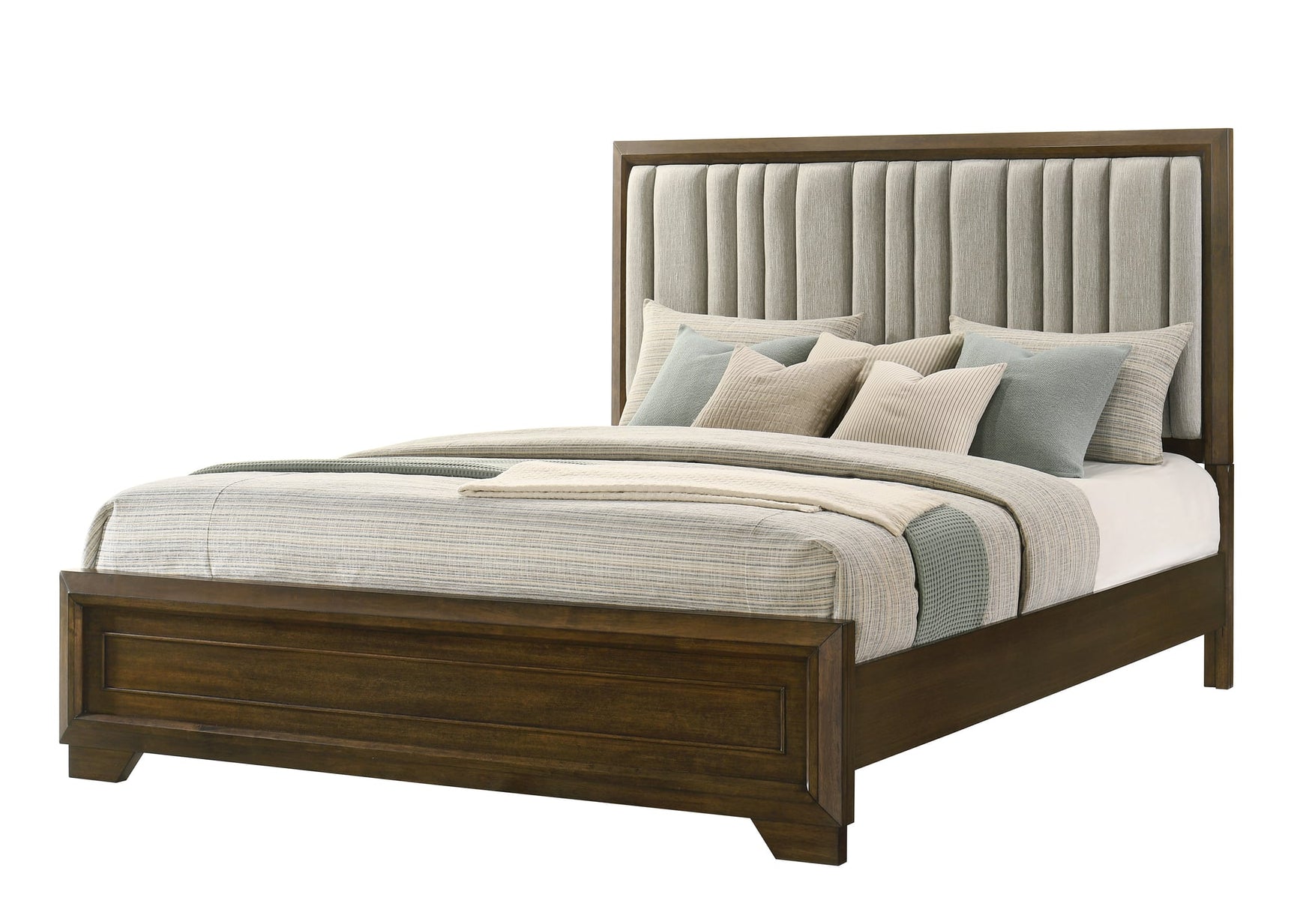 Lakecrest Brown Upholstered Panel Bedroom Set view 2