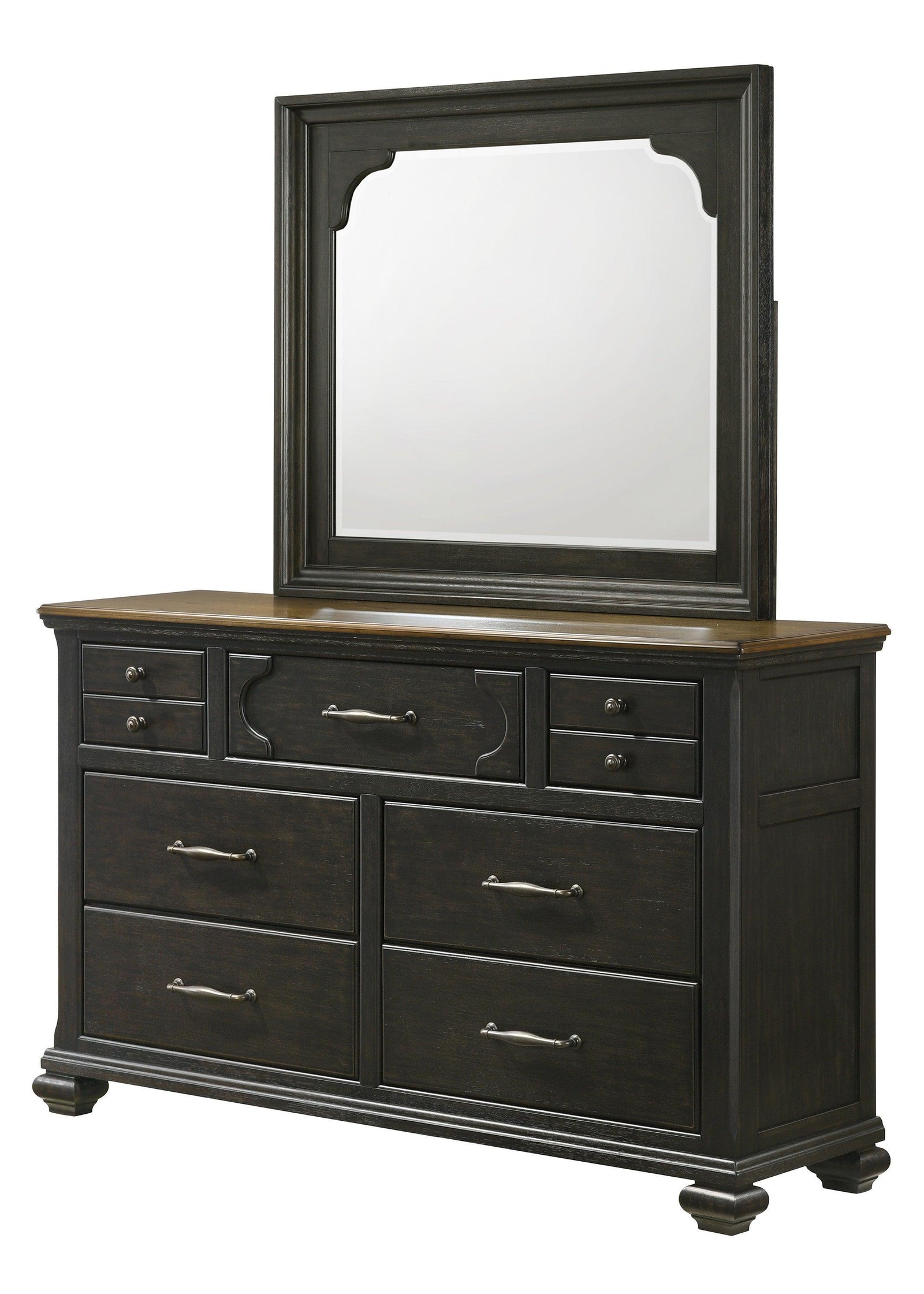 Hamilton Brown Modern Contemporary Solid Wood And Veneers 7-Drawers Dresser - Ella Furniture