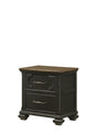 Hamilton Brown Modern Contemporary Solid Wood And Veneers 2-Drawers Night Stand - Ella Furniture