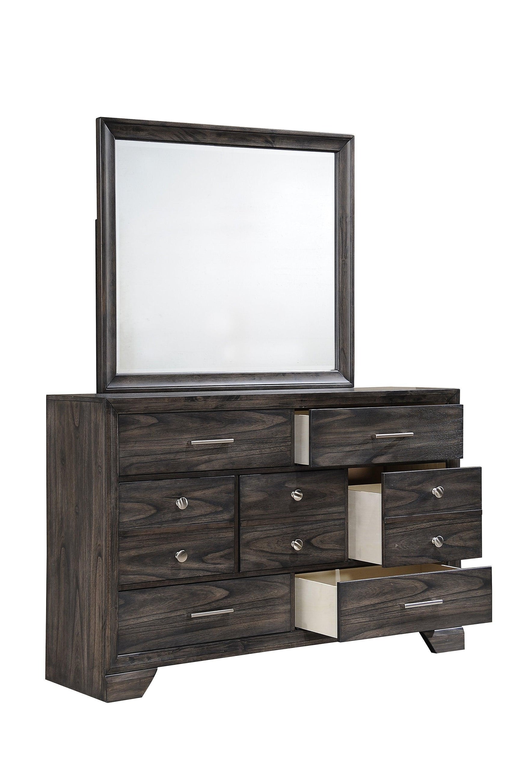 Jaymes Gray Sleek And Modern Contemporary Wood Fabric King Storage Platform Bed - Ella Furniture