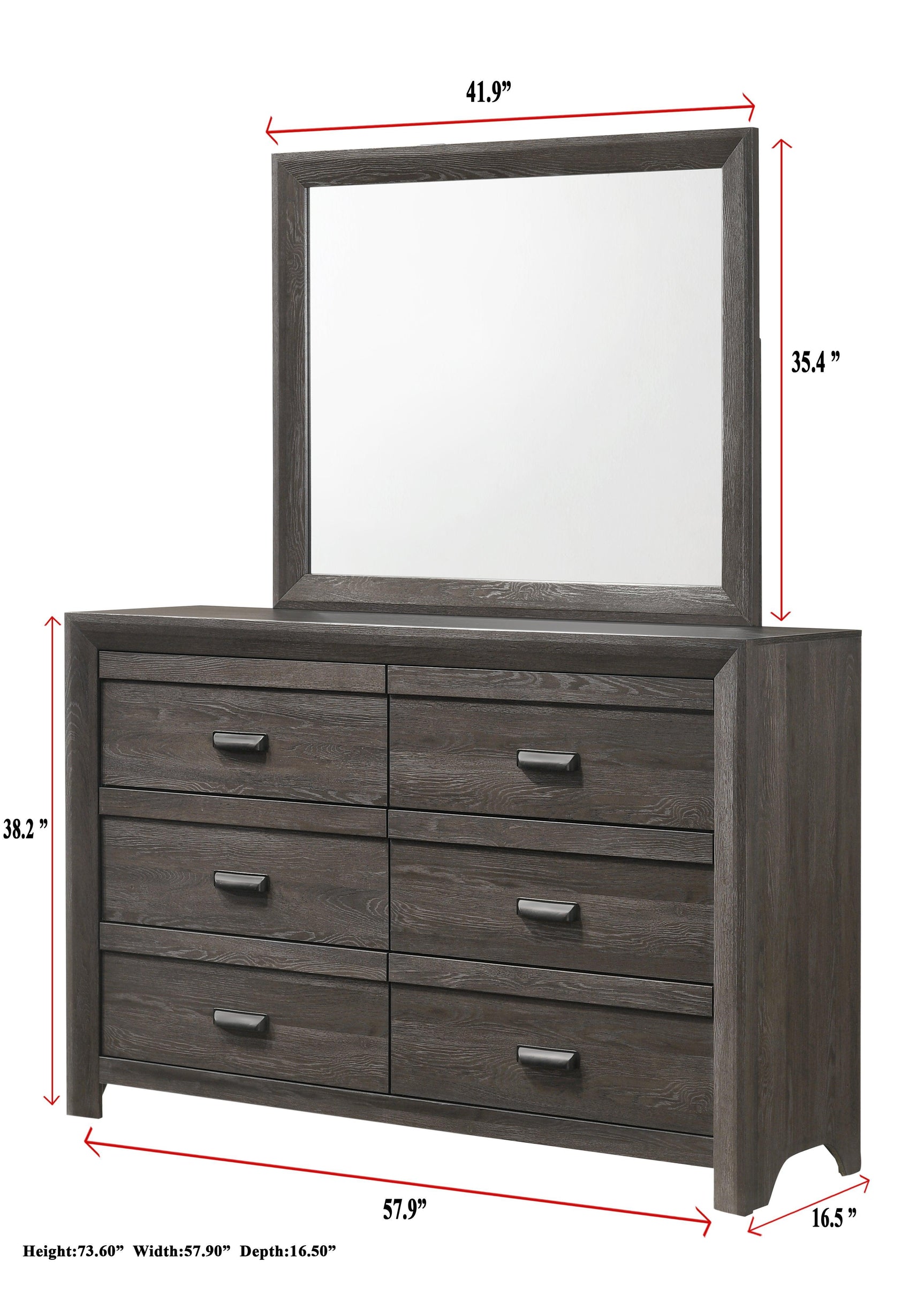 Adelaide Brown Finish Classic And Modern Contemporary Wood Panel Bedroom Set - Ella Furniture