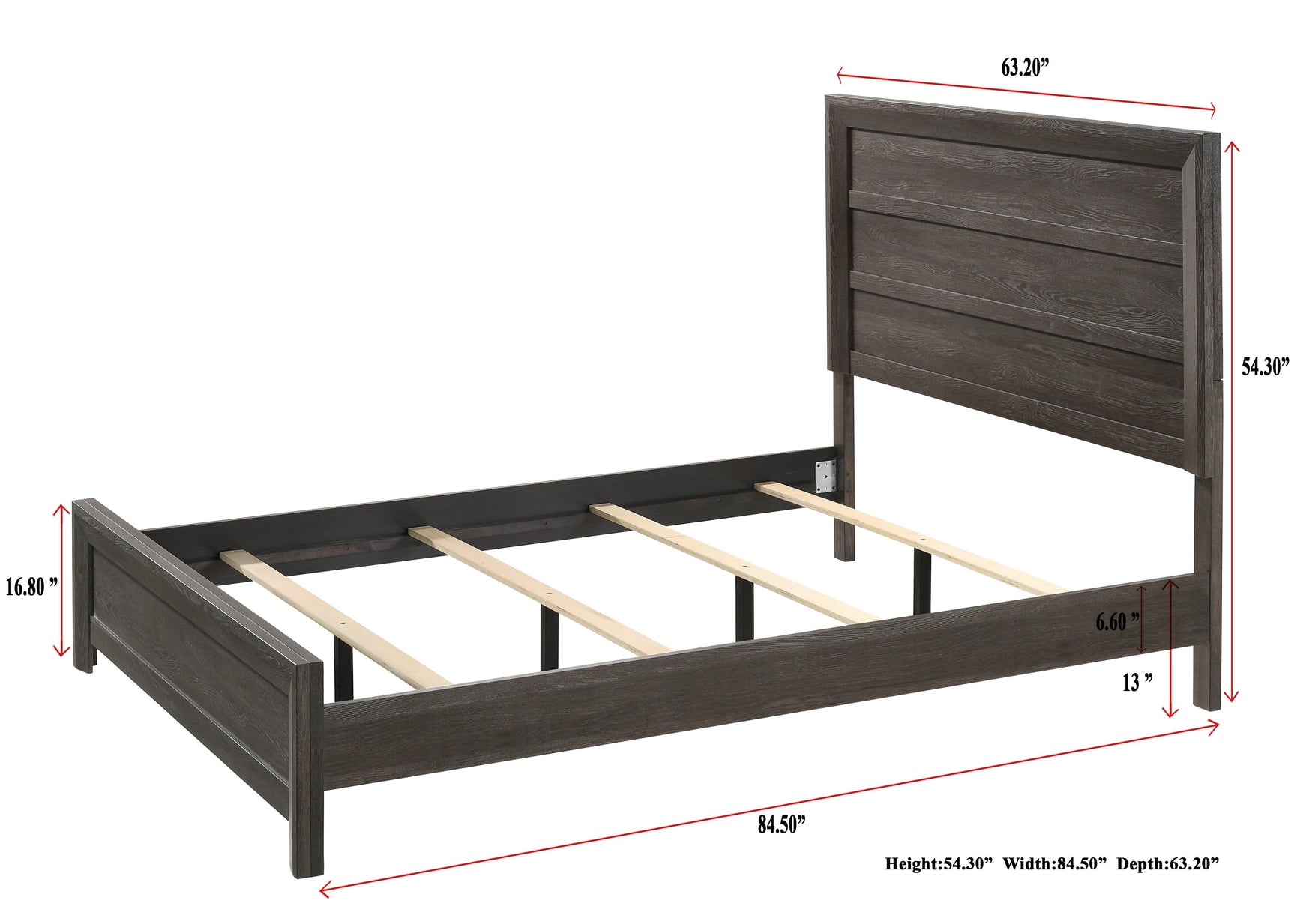 Adelaide Brown Finish Classic And Modern Contemporary Wood Panel Bedroom Set - Ella Furniture