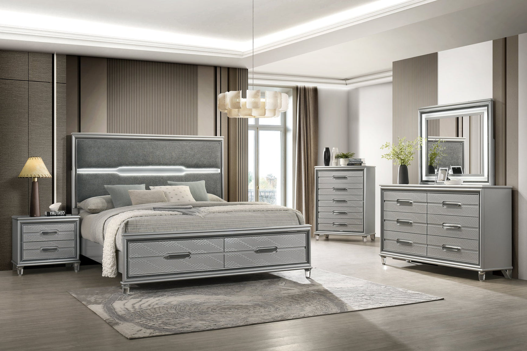 Amiri Gray Nightstand