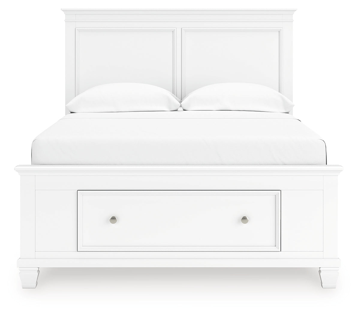Fortman White Full Panel Storage Bed