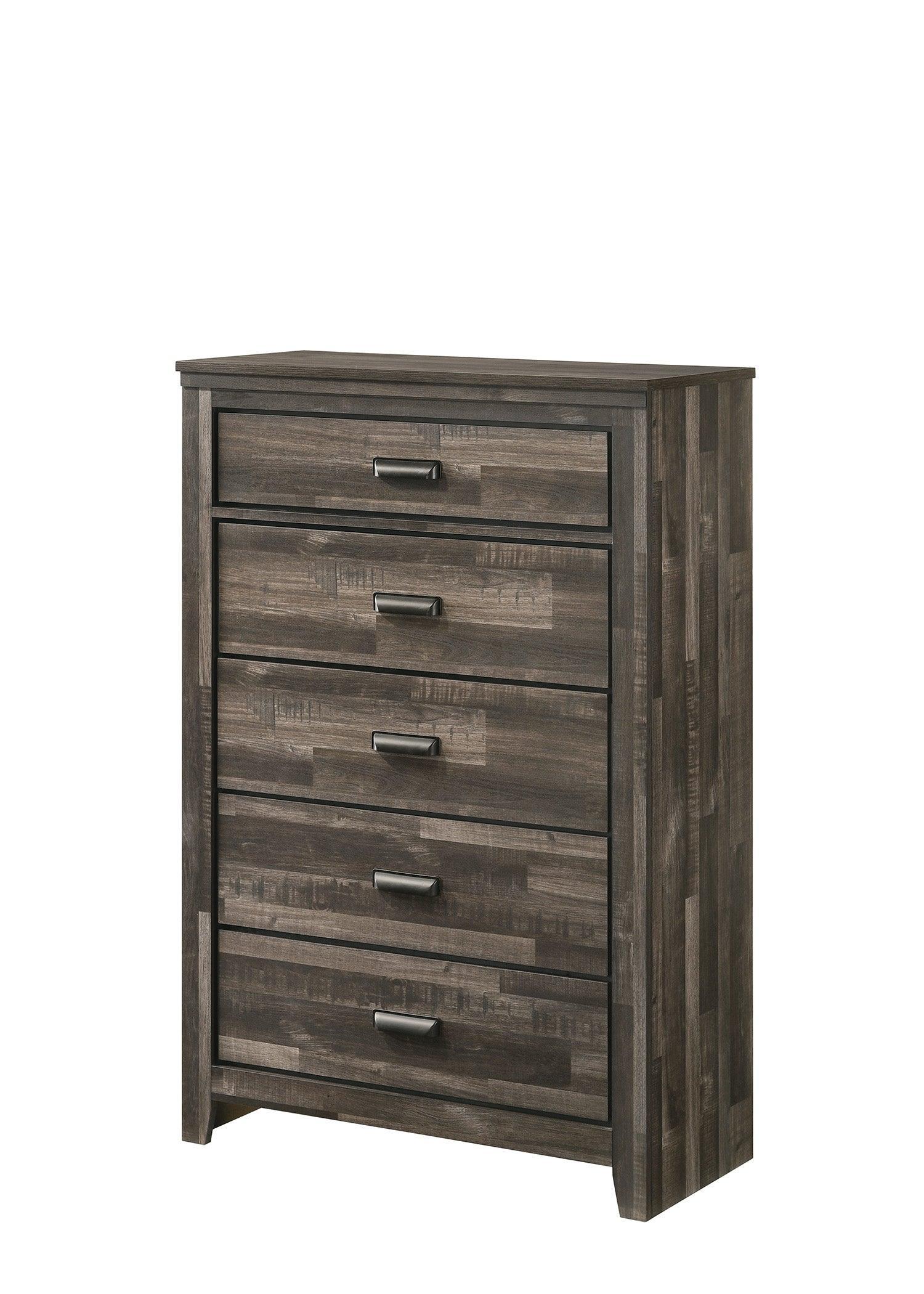 Carter Dresser Brown, Rustic And Contemporary, 6 Spacious Drawers - Ella Furniture