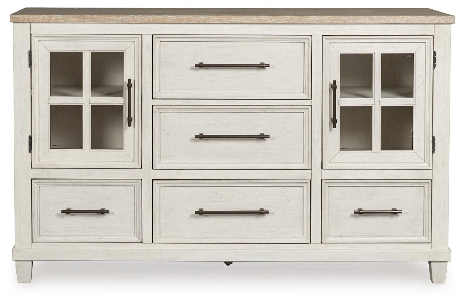 Shaybrock Antique White/Brown Dresser