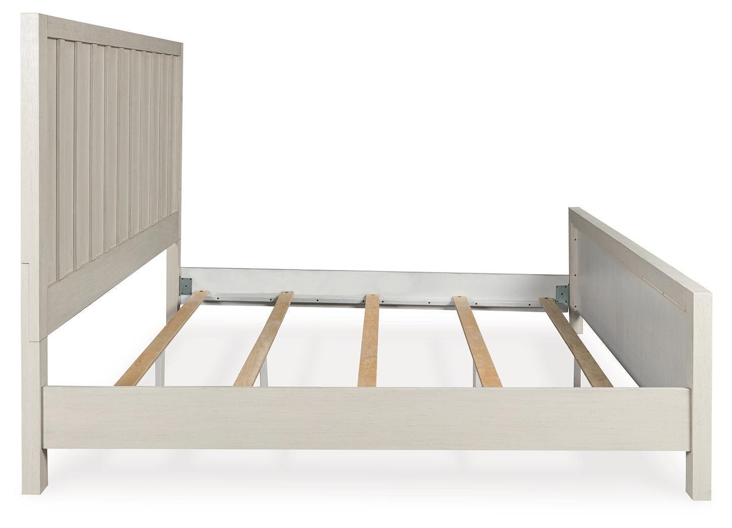Shaybrock Antique White Queen Panel Bed