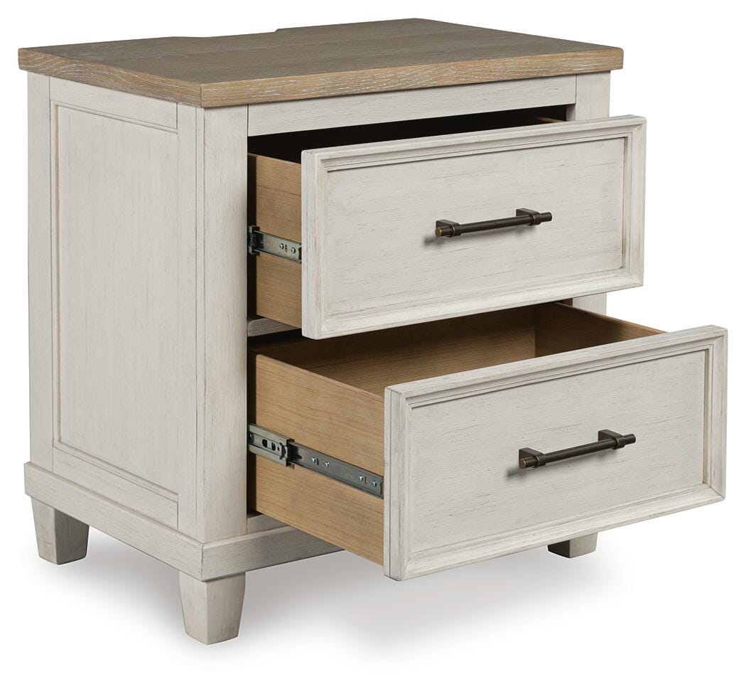 Shaybrock Antique White Panel Bedroom Set angled view