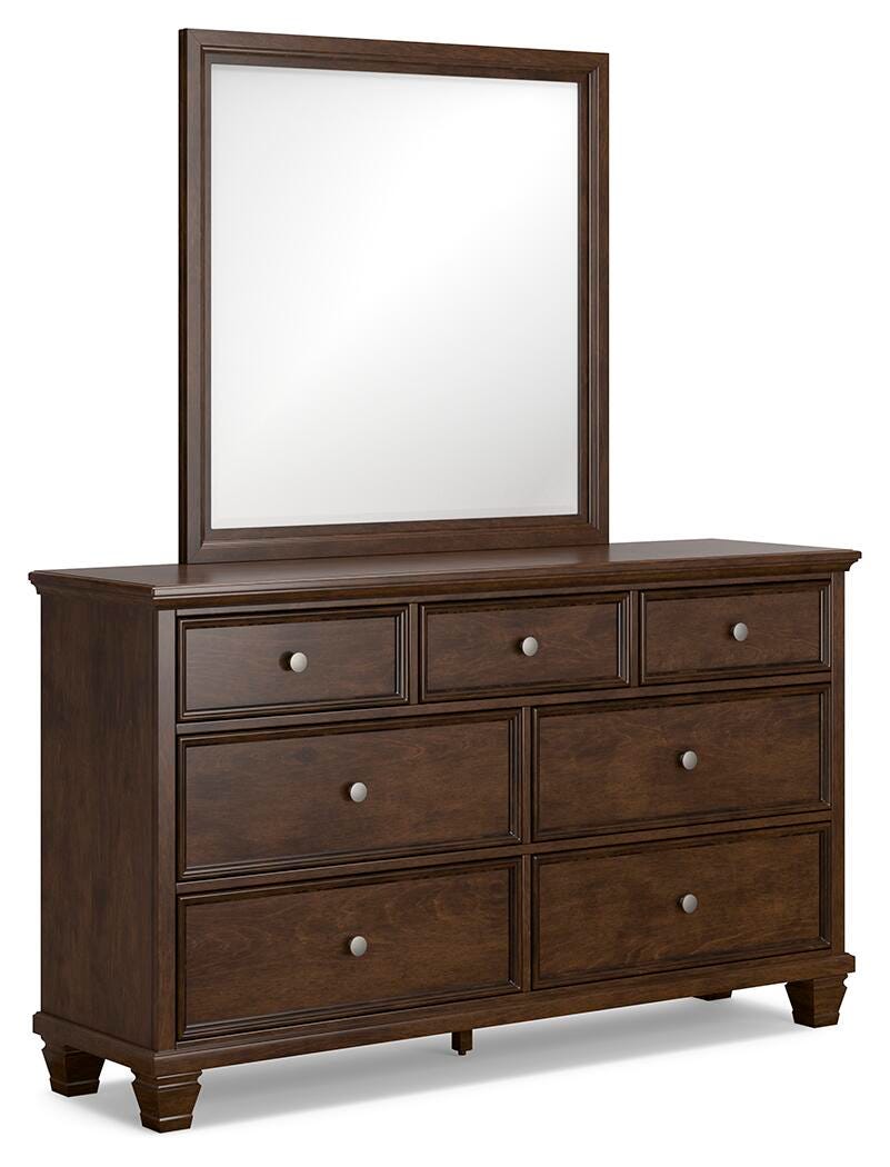 Danabrin Brown Panel Bedroom Set angled view
