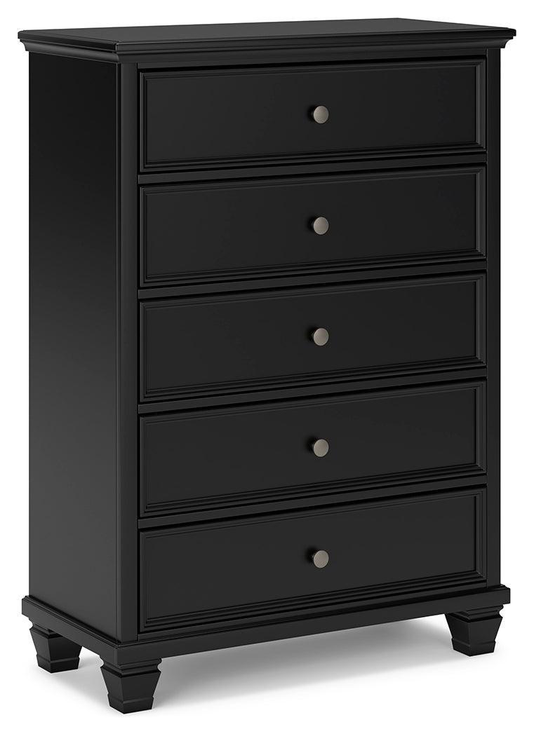 Lanolee Black Chest Of Drawers - Ella Furniture