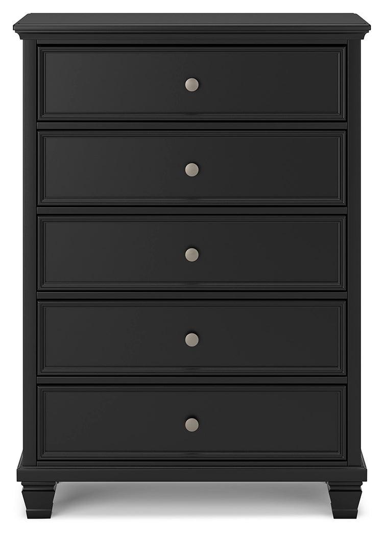 Lanolee Black Chest Of Drawers - Ella Furniture