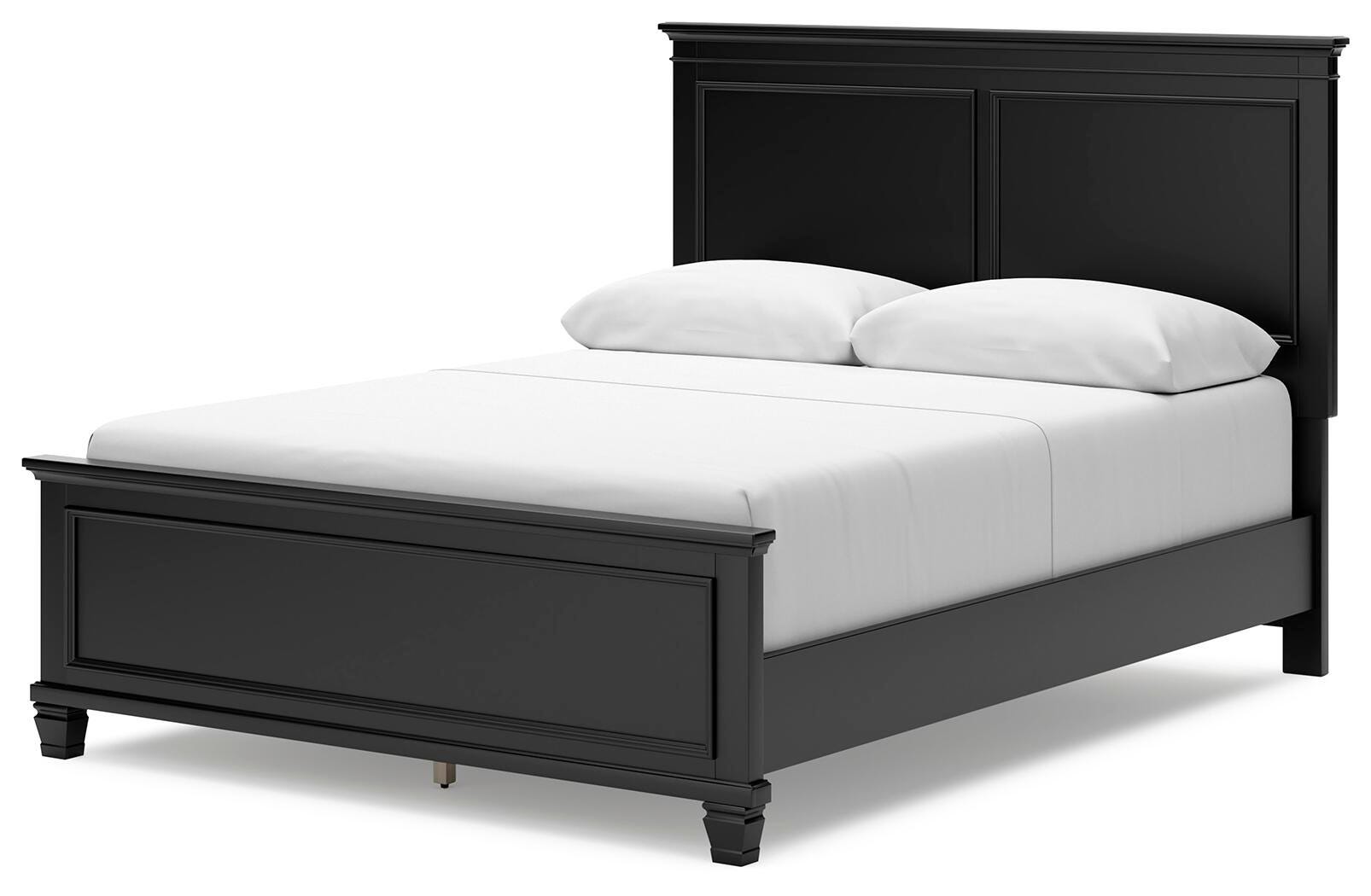 Lanolee Black Panel Bedroom Set angled view