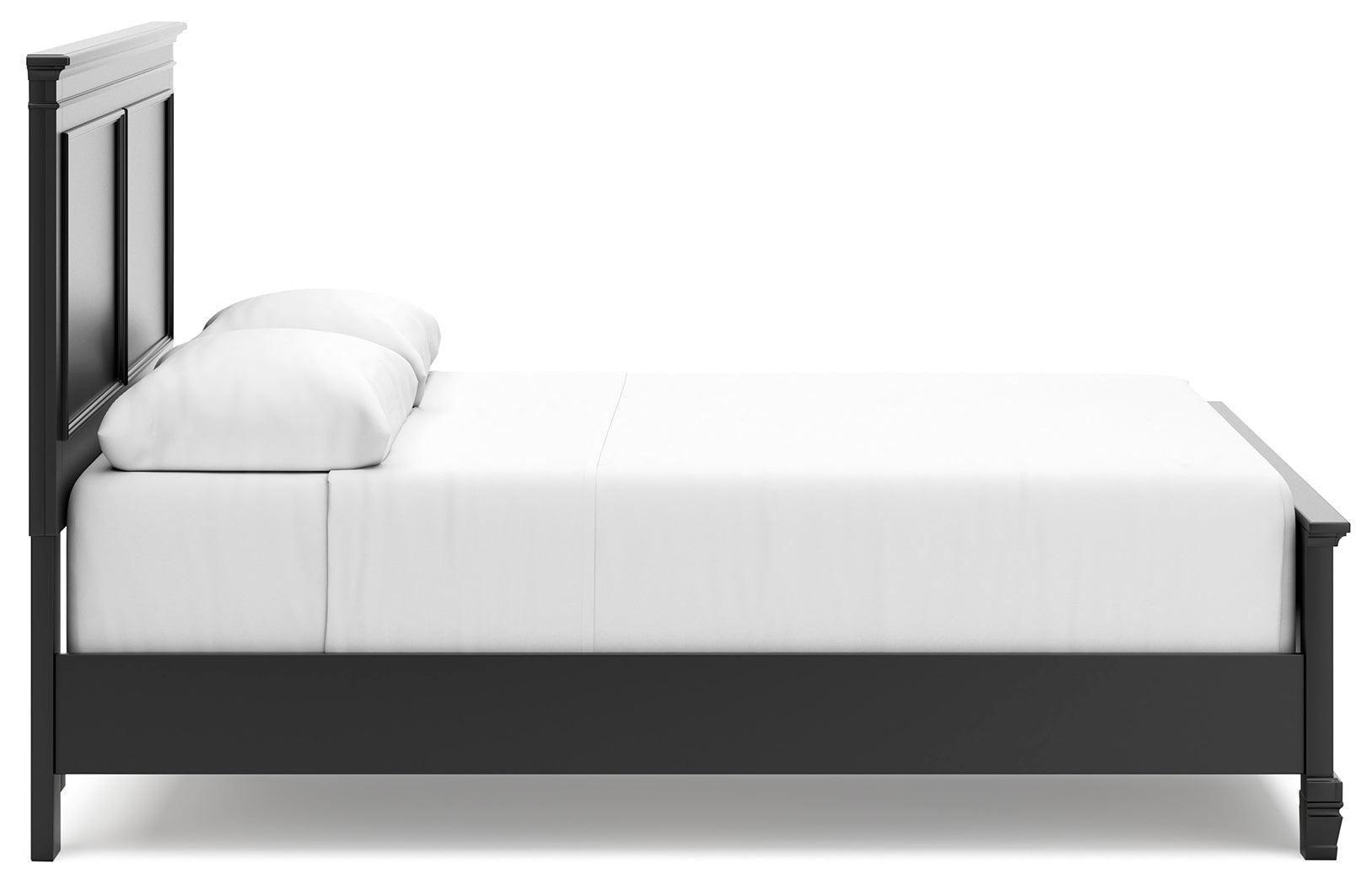 Lanolee Black Queen Panel Bed - Ella Furniture