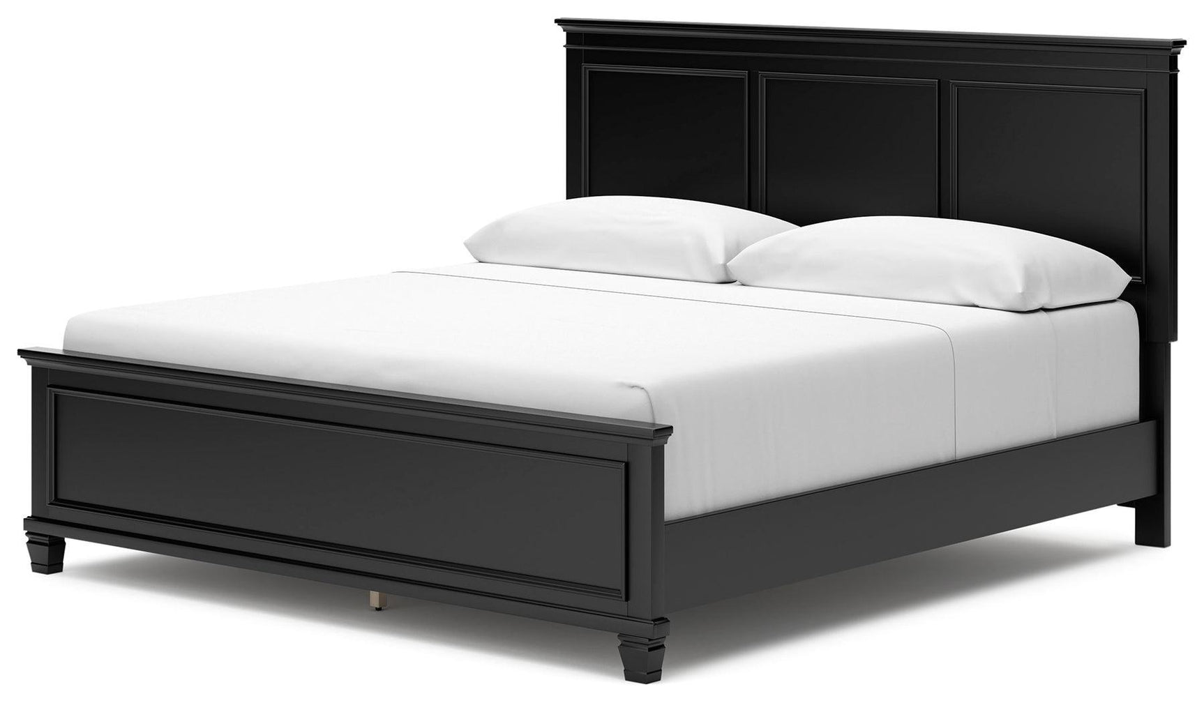Lanolee Black King Panel Bed - Ella Furniture