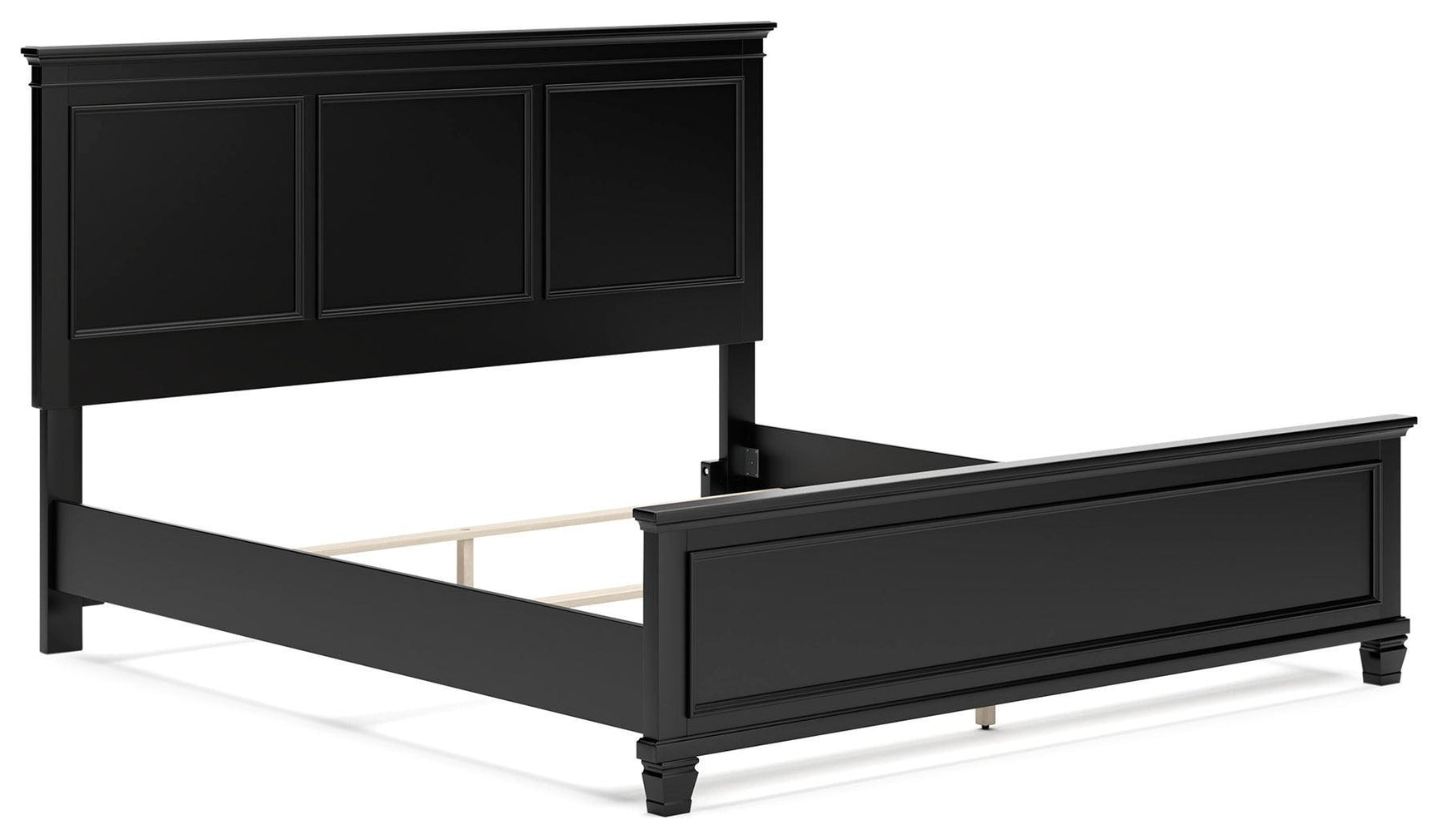 Lanolee Black King Panel Bed - Ella Furniture