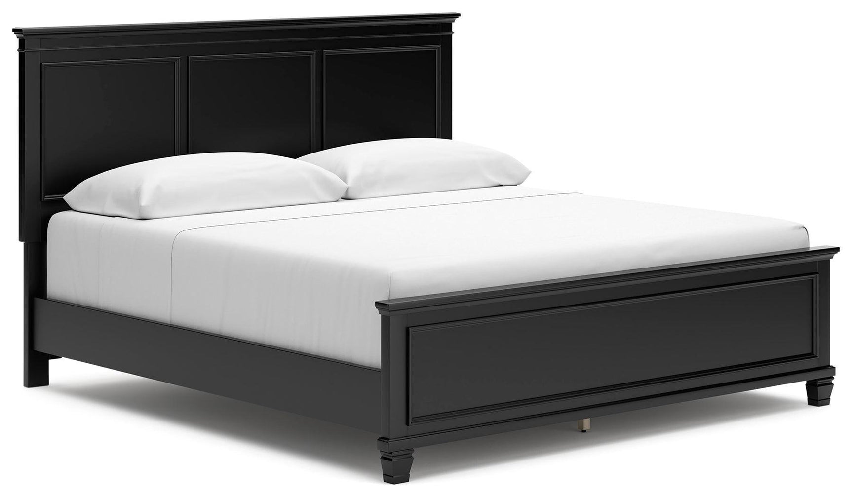 Lanolee Black King Panel Bed - Ella Furniture
