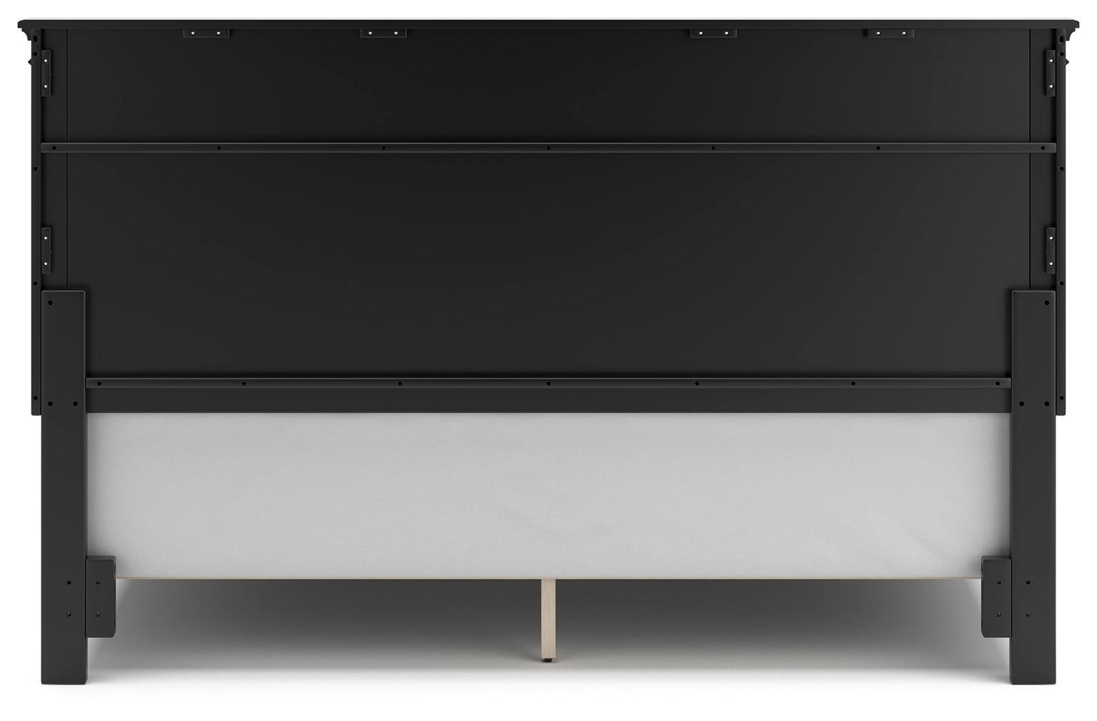 Lanolee Black King Panel Bed - Ella Furniture