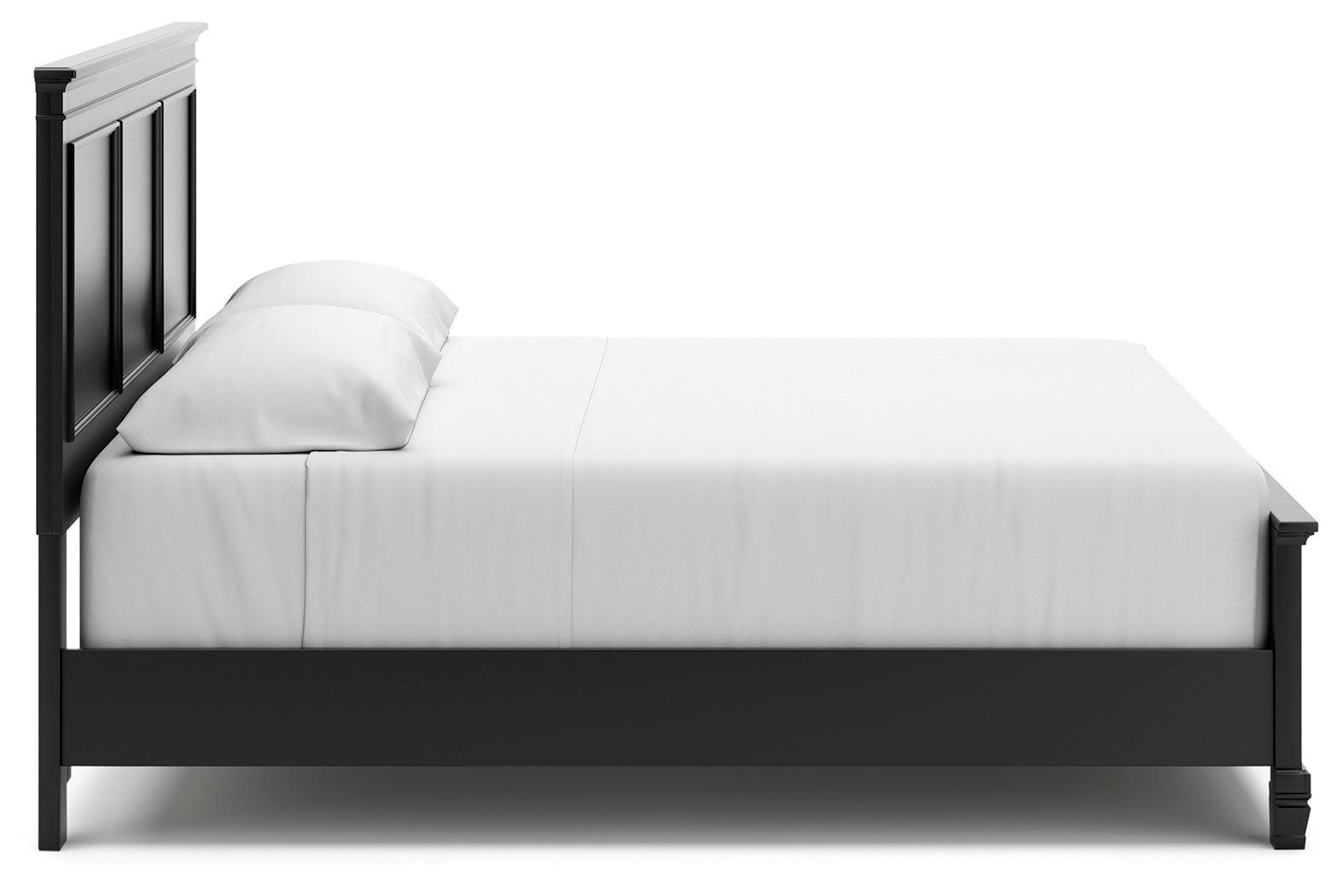 Lanolee Black King Panel Bed - Ella Furniture