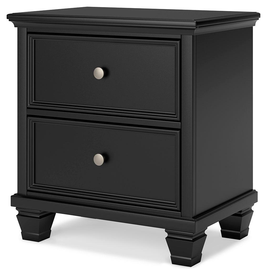 Lanolee Black Nightstand - Ella Furniture