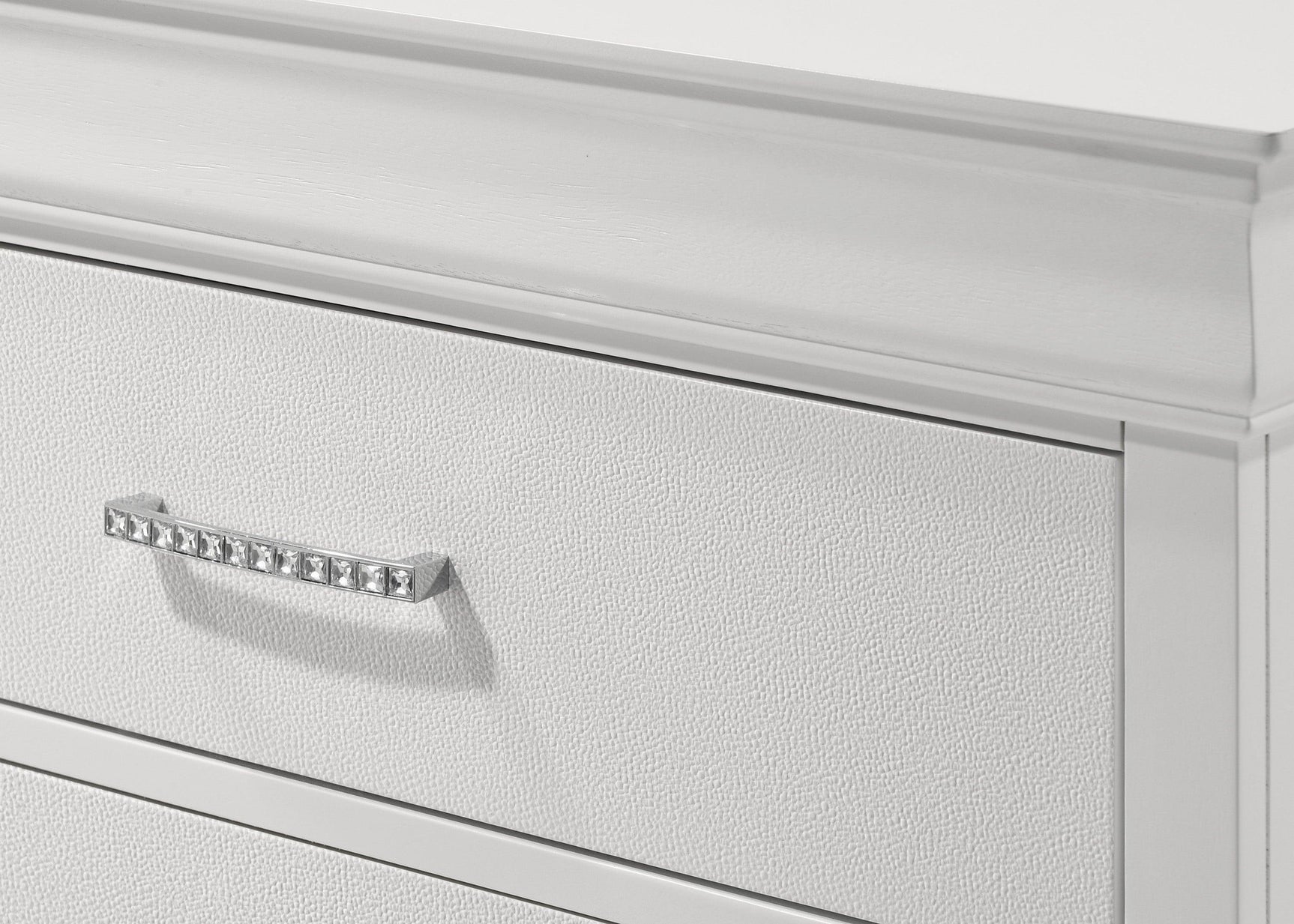 Amalia White Upholstered Tufted Panel Bedroom Set