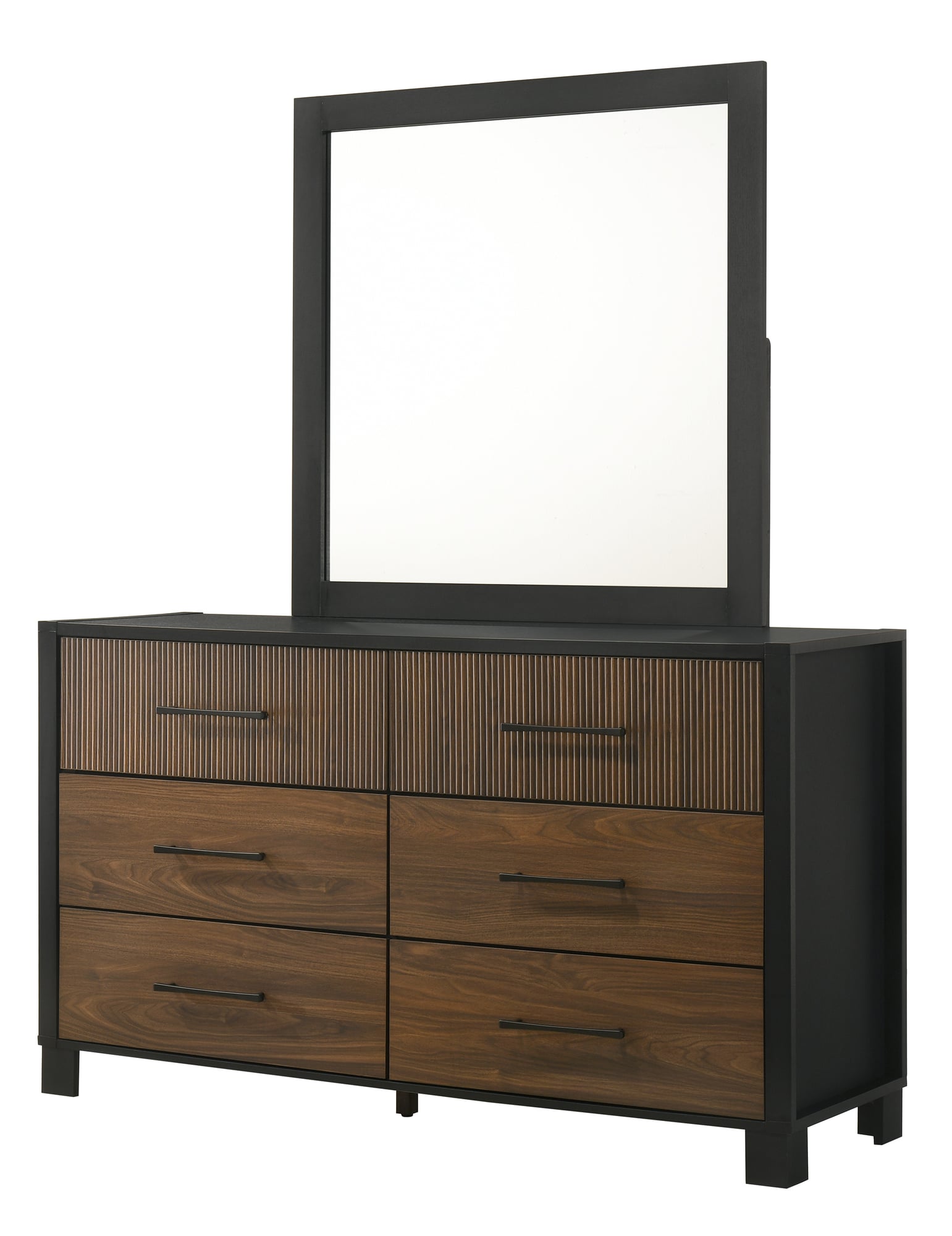 Nemy Brown Dresser and Mirror from Ella Furniture