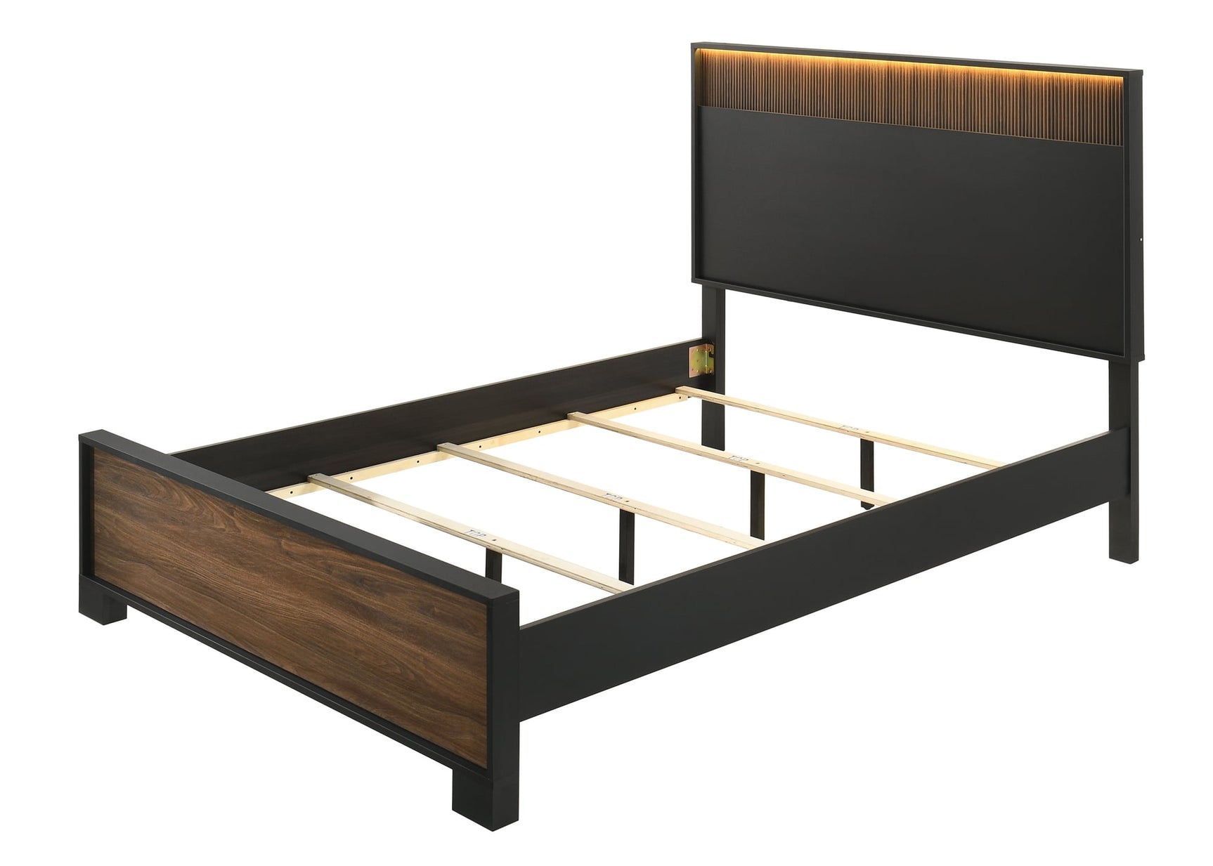 Nemy Brown LED Panel Bedroom Set view 3