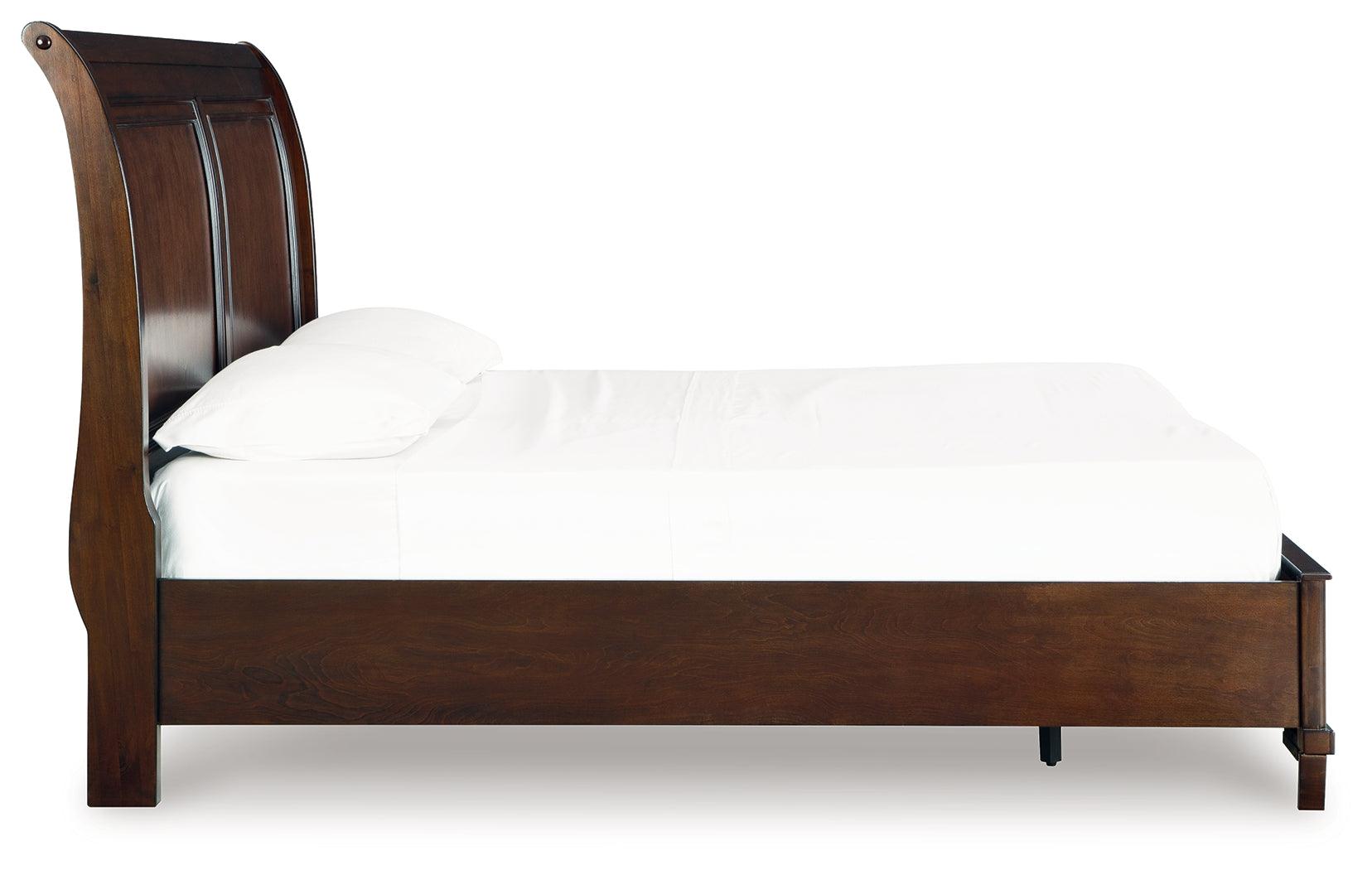 Trellington Brown King Sleigh Storage Bed