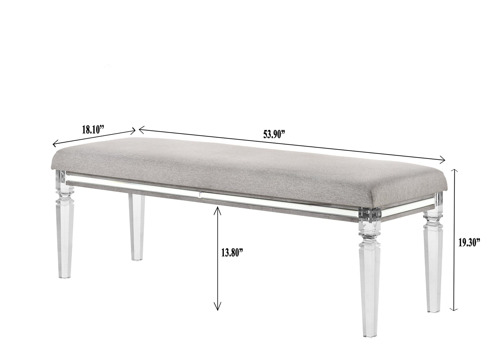 Vail Gray Finish Contemporary LED Upholstered Wood Panel Bedroom Set - Ella Furniture