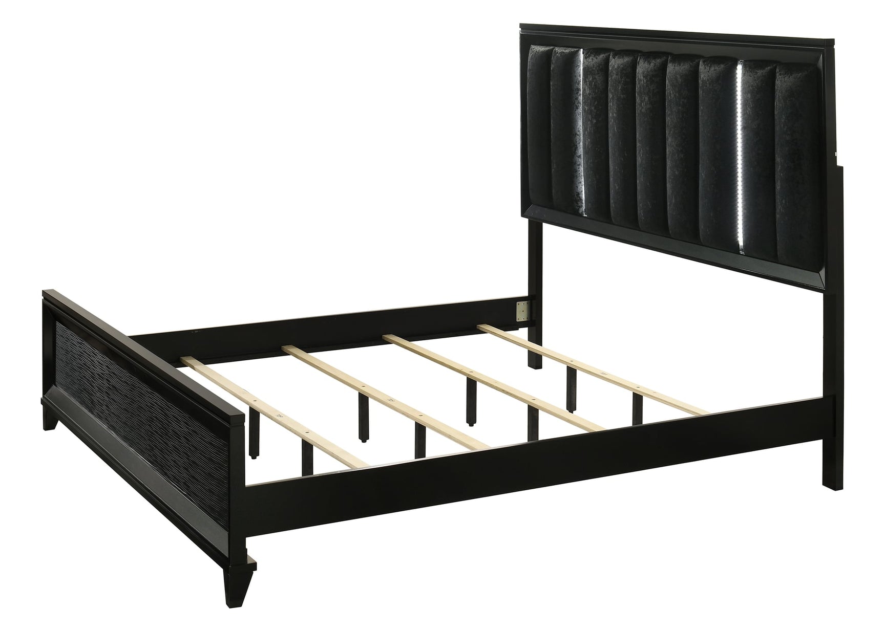 Cressida Black Upholstered Panel King Bed view 3