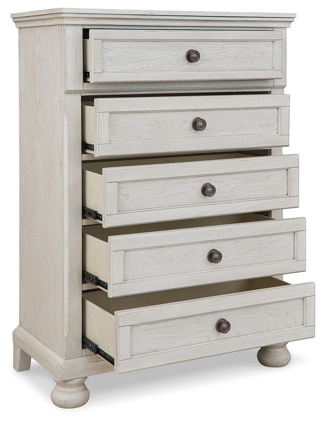 Robbinsdale Antique White Chest Of Drawers B742-45 - Ella Furniture