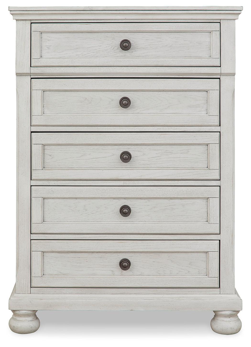 Robbinsdale Antique White Chest Of Drawers B742-45 - Ella Furniture