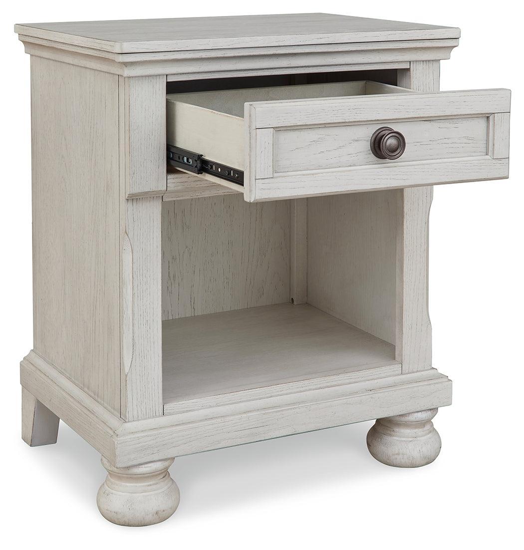 Robbinsdale Antique White Nightstand B742-91 - Ella Furniture