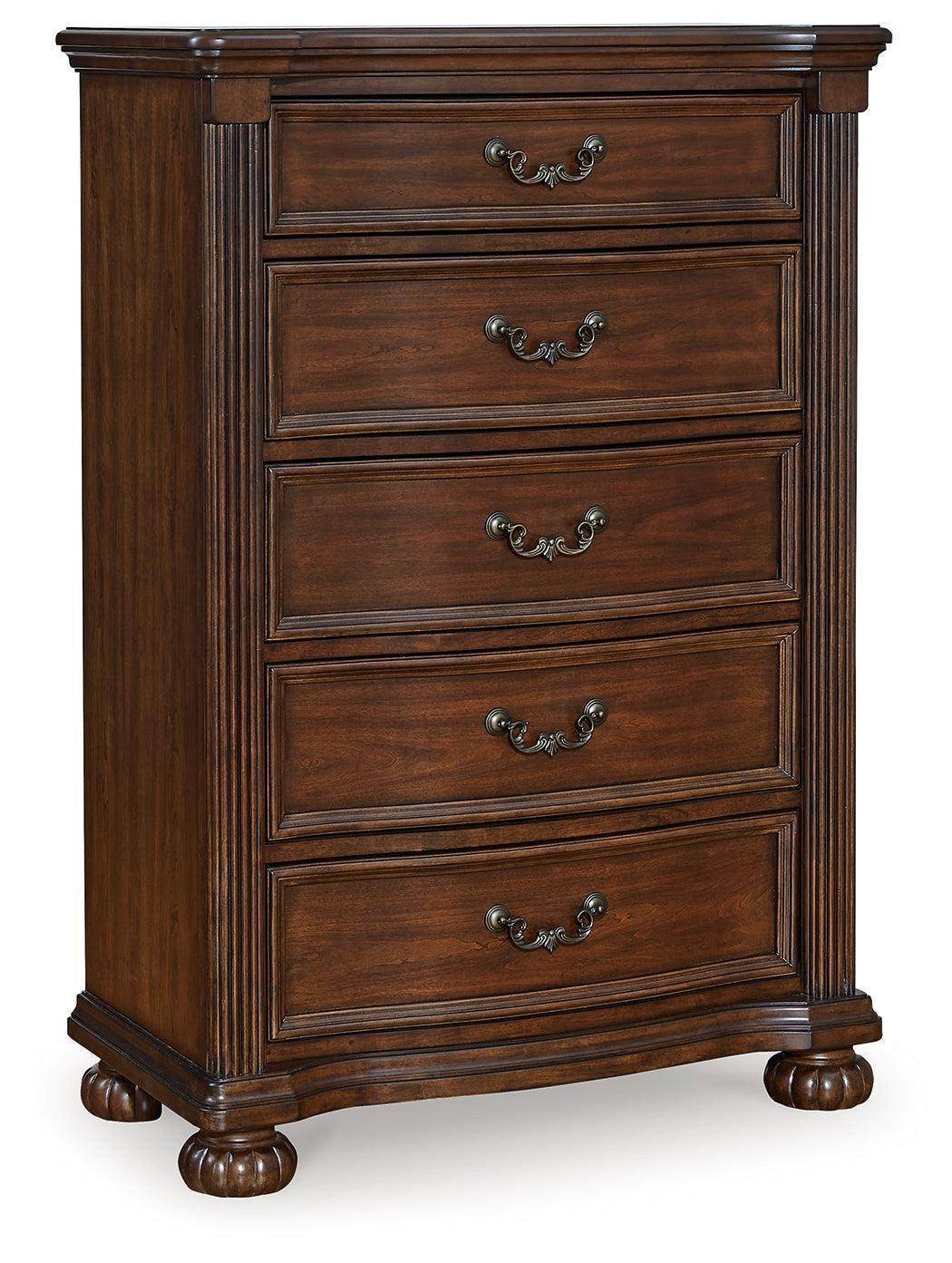 Lavinton Brown Wood Chest of Drawers