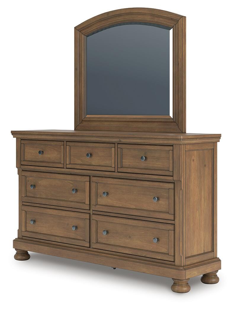 Feddinger Medium Brown Storage Sleigh Bedroom Set angled view