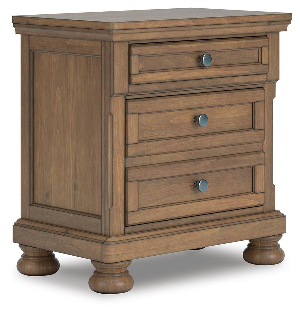 Feddinger Medium Brown Panel Bedroom Set angled view