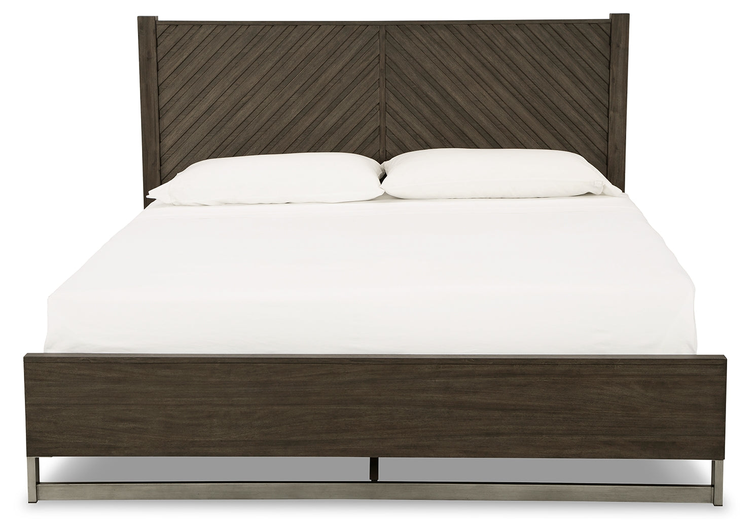 Arkenton Grayish Brown King Panel Bed