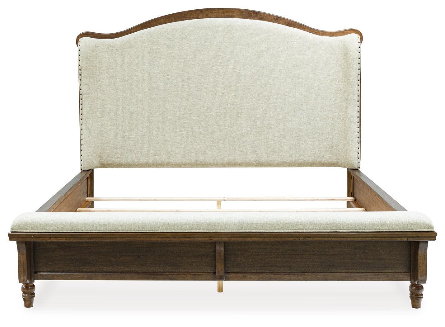 Sturlayne Brown Queen Upholstered Panel Bed
