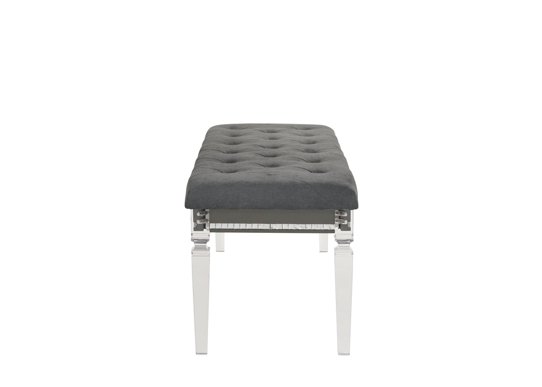 Giovani Gray Contemporary And Modern King Fabric Upholstered Tufted Panel Bed - Ella Furniture