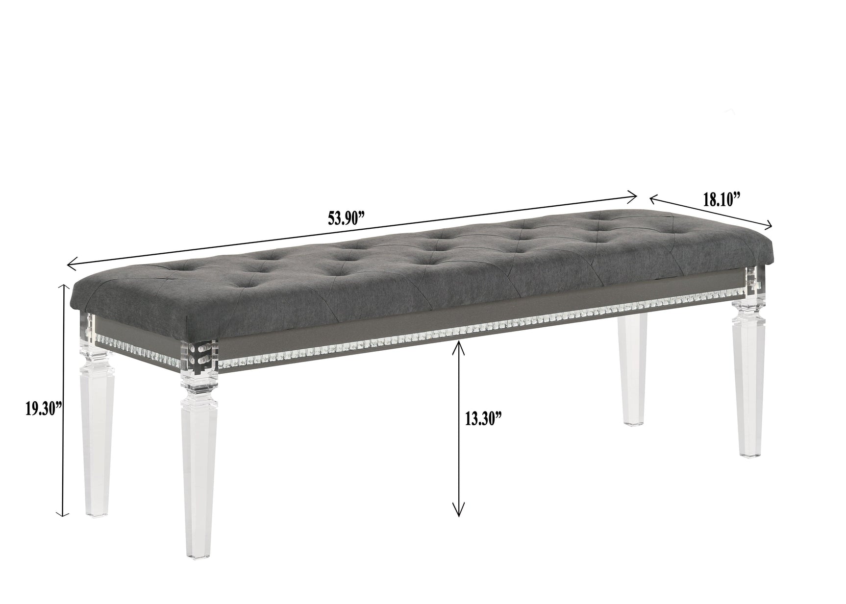 Giovani Gray Contemporary And Modern King Fabric Upholstered Tufted Panel Bed - Ella Furniture
